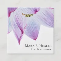 *~* Lotus Reiki Yoga Healer Massage Square Business Card