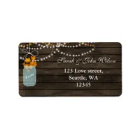 fall leaves mason jar address label