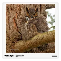 Great Horned Owl in the Douglas Fir Wall Sticker