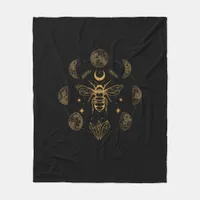 Cottagecore Bee Mystical Magical Goblincore Moon P Fleece Blanket