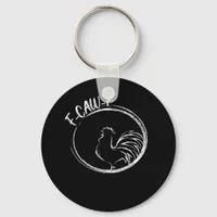 F-Caw-F Funny Wordplay Quote Retro Style Keychain