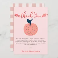 The Apple of our Eye Fall Baby Shower  Thank You Card