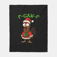 F-Caw-F Chicken Classic Retro Graphic Fleece Blanket