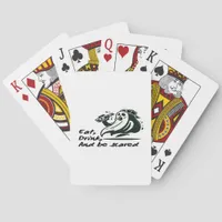 Eat Drink And Be Scary Spooky Club Cool Unique Poker Cards