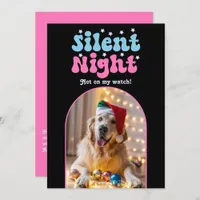 Pastel Dream Funny Pet Dog Christmas Photo Holiday Card