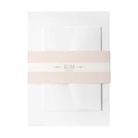 French Romance Wedding Blush ID870 Invitation Belly Band