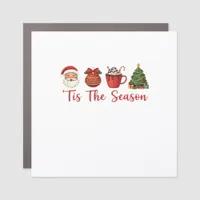 Tis The Season Christmas Santa Holiday Cheer Car Magnet