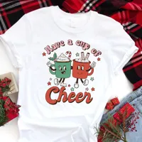 Retro Have a Cup of Cheer Christmas Cocoa Tri-Blend Shirt