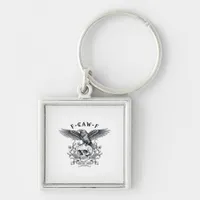 F-Caw-F Funny Crow Halloween Vintage Design Keychain