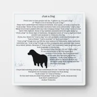 Just A Dog Quote- Black Labrador - Dog Lover Quote Plaque