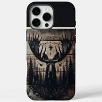 Bull Moose Wood Art iPhone 16 Pro Max Case