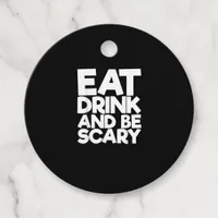 Eat Drink And Be Scary Halloween Retro Classic Favor Tags