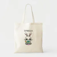 Personalized Easter Bunny Tote Bag