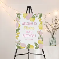 Pink Lemonade Birthday Welcome Sign