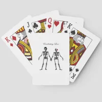 Gothic Skeleton Couple (White) Classic Poker Cards