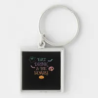 Eat Drink And Be Scary Halloween Classic Vintage G Keychain
