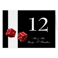 Las Vegas Wedding Table numbers