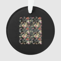 Whimsigoth Old Victorian Floral Oil Painting Class Ornament