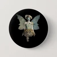 Whimsigoth Zombie Fairy Old Timey Gothic Moody Art Button