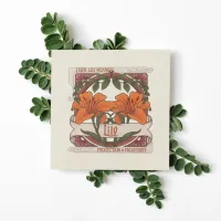 Tiger Lily- Flower Meaning Vintage-Style Orange Invitation