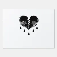 Tear Me Apart Emotional Dark Tone Sign