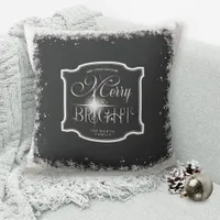 Merry & Bright Snowfall Christmas ID591 Throw Pillow