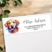 Pop Art Labrador Retriever Dog Return Address Label