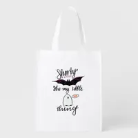 Shorty Batty Funny Retro Grocery Bag