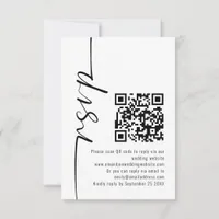 Modern Calligraphy QR Code Wedding RSVP 