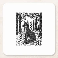 Cottagecore Forestcore Goblincore Forest Woodland Square Paper Coaster