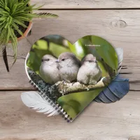 Cute Baby Bushtit Songbirds in the Pear Tree Notebook