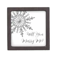 Will You Marry Me Snowflake Engagement Ring Box