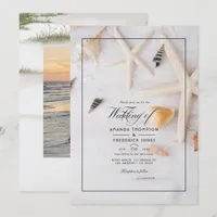 Summer Beach Wedding Photo Invitation