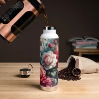 Timeless Rose Floral Charm Water Bottle