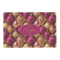 Magenta Gold Christmas Pattern#12 ID1009 Placemat