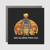 Trumpkin Make Halloween  Again Gym Fitness Funny Car Magnet
