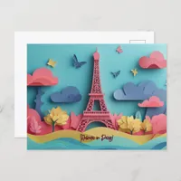 Paper Quilling Paris Postcard