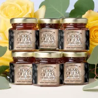 Elegant 28th Linen Wedding Anniversary Celebration Honey Jar Favors