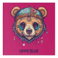 Hippie Bear I Acrylic Print