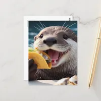 Otter With Osyster Tacos Postcard