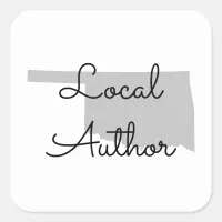 Custom Colors Oklahoma Local Author Square Sticker