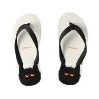 Grumpy Black Cat Kid's Flip Flops