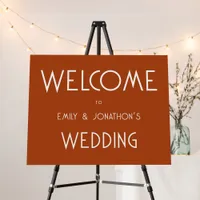 Simple Typography Terracotta Welcome to Wedding Foam Board