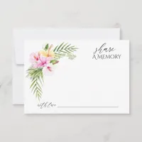 Tropical Floral Beach Share a Memory Thank You Card