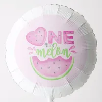 One in a Melon Pink Watermelon 1st Birthday  Balloon
