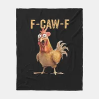 Funny Screaming Chicken F-Caw-F Joke Design Classi Fleece Blanket
