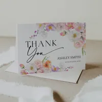 Colorful Floral  Thank You Card