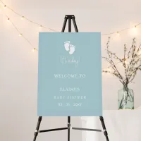 Its a Boy Baby Feet Blue Boy Baby Shower Welcome  Foam Board