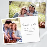 Modern Photo Script Wedding Save The Date