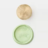 Tropical palm frond personalized Wedding Wax Seal Stamp